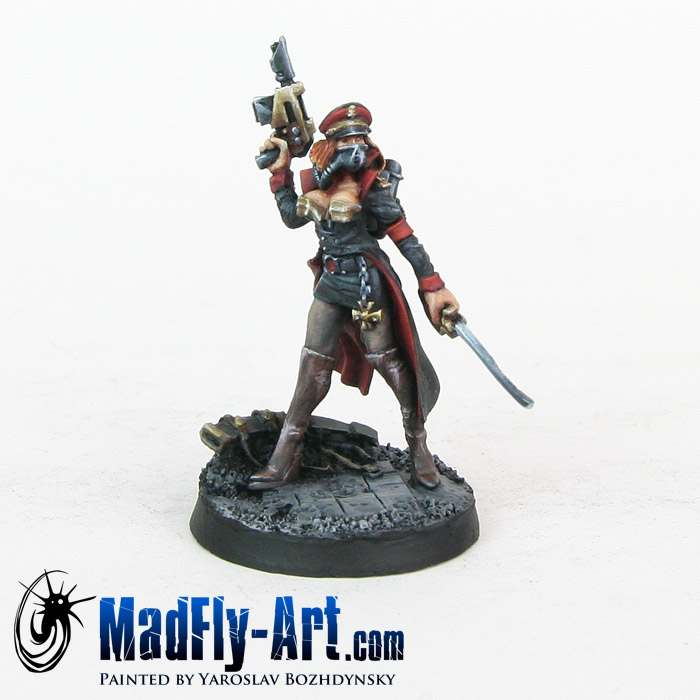 Female Commissar with Laser Pistol