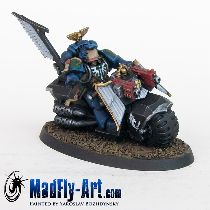 Dark Angels Librarian on bike